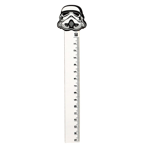 Liniaal Hout - Original Stormtrooper Masker - Wit & Zwart - Centimeter - 15cm