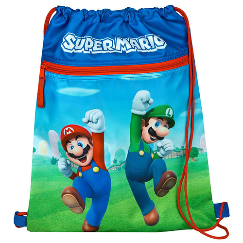 Gymtas / Trekkoordtas - Super Mario - Mario & Luigi - incl Ritsvak - 40x32cm