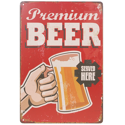 Metalen plaatje - Premium Beer