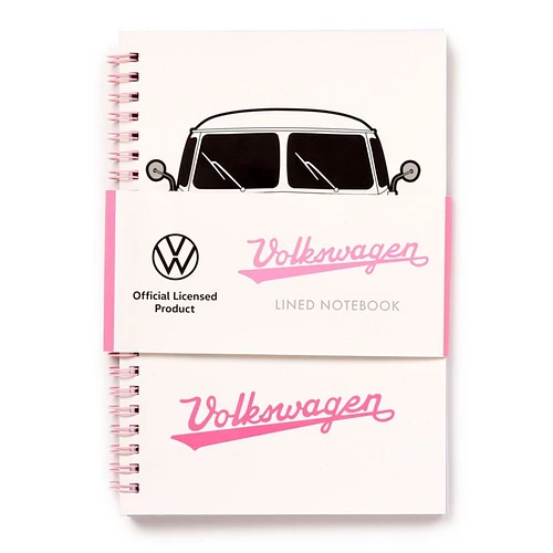 Notitieboekje A5 - Volkswagen Busje VW T1 Summer Camper - Spiraal Gebonden - Gelinieerd - 21x14.5x1cm