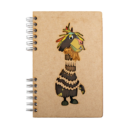 Notebook MDF 3d kaft A5 blanco - Chico Lama
