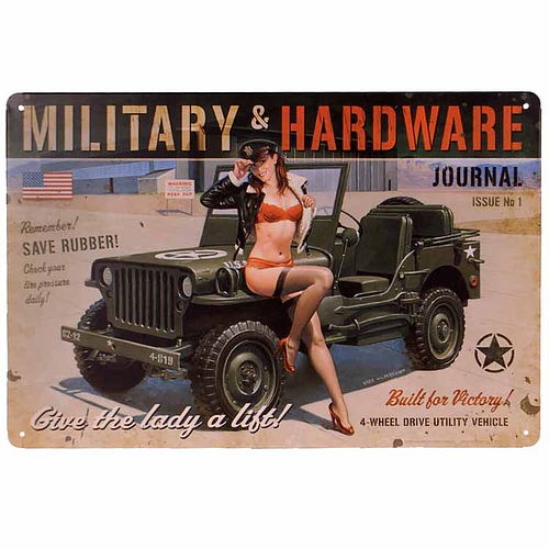Metalen plaatje - Willy Jeep - Military&Hardware