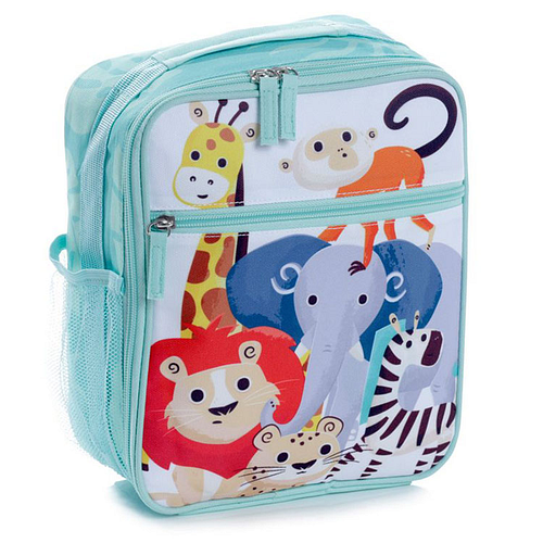 Draagbare Koeltas Zooniverse Olifant/Zebra/Giraffe/Leeuw/Aapje/Luipaard - 25x21x11cm