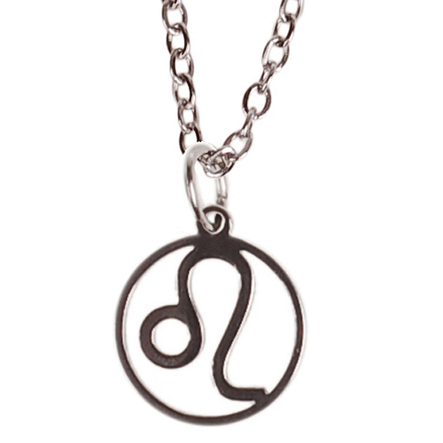 Ketting Zilverkleurig 55cm - Hangertje Sterrenbeeld RVS -  Leeuw