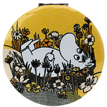 Make-up Spiegeltje - Moomin - Snorkmaiden Bloemen - Geel - Compact met Klepje - 7x6,5x1cm