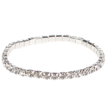 Dames armband zilver met strass steentjes