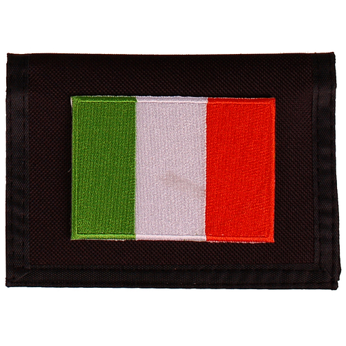 Portemonnee zwart 14x10cm - Vlag Ierland Eire - 8x6cm 