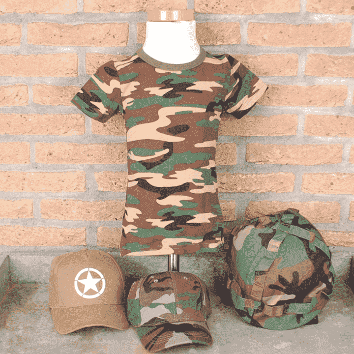 Camouflage en leger artikelen