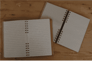 Komoni notitieboek binnenkant navul verpakking