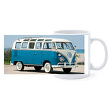Beker - Camperbusje - Blauw - Samba - Oldtimer