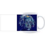 Beker - Einstein - Blauw met Natuurkunde Symbolen