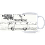 Beker - Palmbeach - Getekend Busje