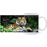 Beker - Tijger liggend op Boomstam