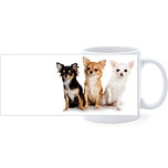 Beker - Chihuahuas zwart/bruin/wit