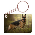 Sleutelhanger 6x4cm - Duitse Herder staand in Bos