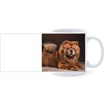 Beker - Chowchow Hond Liggend op Houten vloer