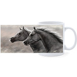 Beker - Paarden in Galop Illustratie