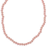 Kinderketting - Lichtroze Imitatiepareltjes 6mm - Elastisch