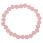 Kinderarmbandje - Roze gewolkte kraaltjes 6mm - Elastisch