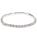 Dames armband zilver met strass steentjes