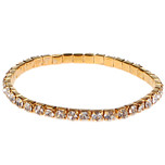 Dames armband goudkleurig met strass steentjes