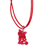 Kinderketting Rood met Poesje
