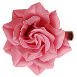 Haarclipje stoffen bloem donkerroze - 5 cm 