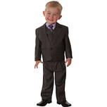 Luxe babykostuum donkergrijs 