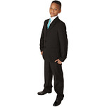 Luxe Kinderkostuum Effen Zwart - Bruiloft | Communie | Schoolgala | Doop | Begrafenis