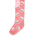 Babymaillot met antislip stippen - Oudroze met Poezenhoofdjes