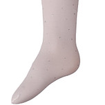 Kinderpanty met stipjes van glitters 50 DEN Wit