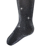 Meisjespanty Zwart met Zilveren Lurex Metaalgaren Glitters - Ewers 