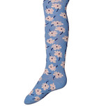 Kindermaillot Lichtblauw met Witte Bloemen - Biologisch Katoen (GOTS)