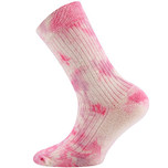 Kindersokken Ribstof Batik/Tie-dye Print Roze
