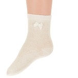 Kindersok ecru met strikje