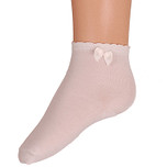 Meisjessok ivoor met strikje