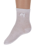 Kindersok wit met strikje