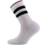 Kindersokken Ribstof Wit met Zwarte strepen - Ewers