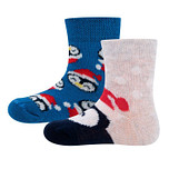 Dubbelpak Babysokken/Peutersokken Kerstpinguin