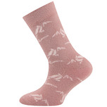 Kindersok Ewers Oudroze met Wit Patroon van Paardenhoofdjes