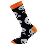 Kindersokken Ewers - Zwart/Oranje/Wit - Halloween Skulls and Bones - Doodshoofden