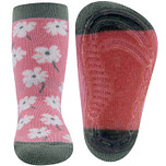 Antislipsokken Oudroze met bloemetjes