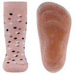 Antislipsokken Ewers Kindermaat - Roze met Stippen Design  Creme & Lila & Paars - Siliconenzool