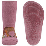 Antislipsokken Ewers Kindermaat - Roze met Paard Donkerbruin Grazend - Siliconenzool