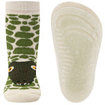 Antislipsok Ewers - Ecru Beige - Groene Krokodil met Schubben