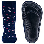 Antislipsokken Ewers Kindermaat - Donkerblauw met Stippen Design Creme & Roze & Fuchsia  - Siliconenzool