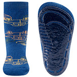 Antislipsokken Ewers Kindermaat - Blauw met Autos Design Groen & Oranje & Geel - Siliconenzool