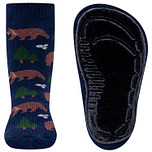 Antislipsokken Ewers Kindermaat - Donkerblauw met Beren en Bomen - Siliconenzool