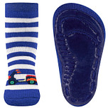 Antislipsokken Ewers Kindermaat - Blauw met Witte Strepen & Scooter - Siliconenzool