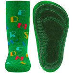 Antislipsok Ewers Groen met Gekleurde Letter in Lichtblauw-Geel-Rood-Blauw